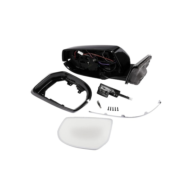 GM Genuine Parts Driver Side Door Mirror Kit with Molding, Cover, Bezel, and Bolts