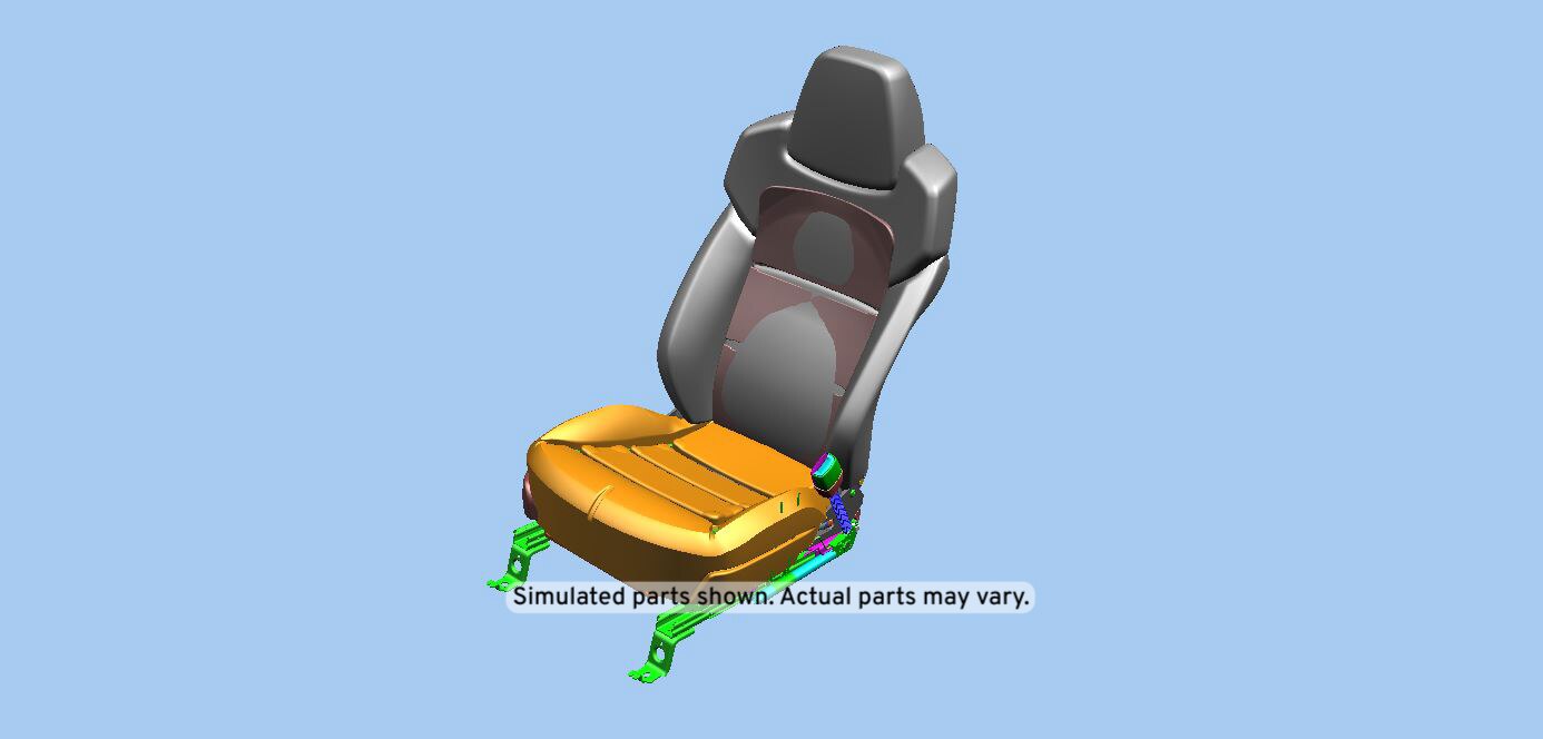 GM Genuine Parts Light Titanium Passenger Seat