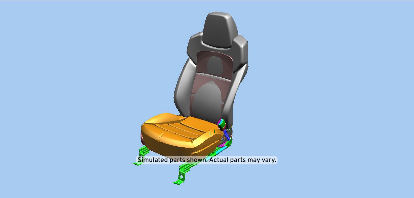 GM Genuine Parts Dark Titanium Passenger Seat