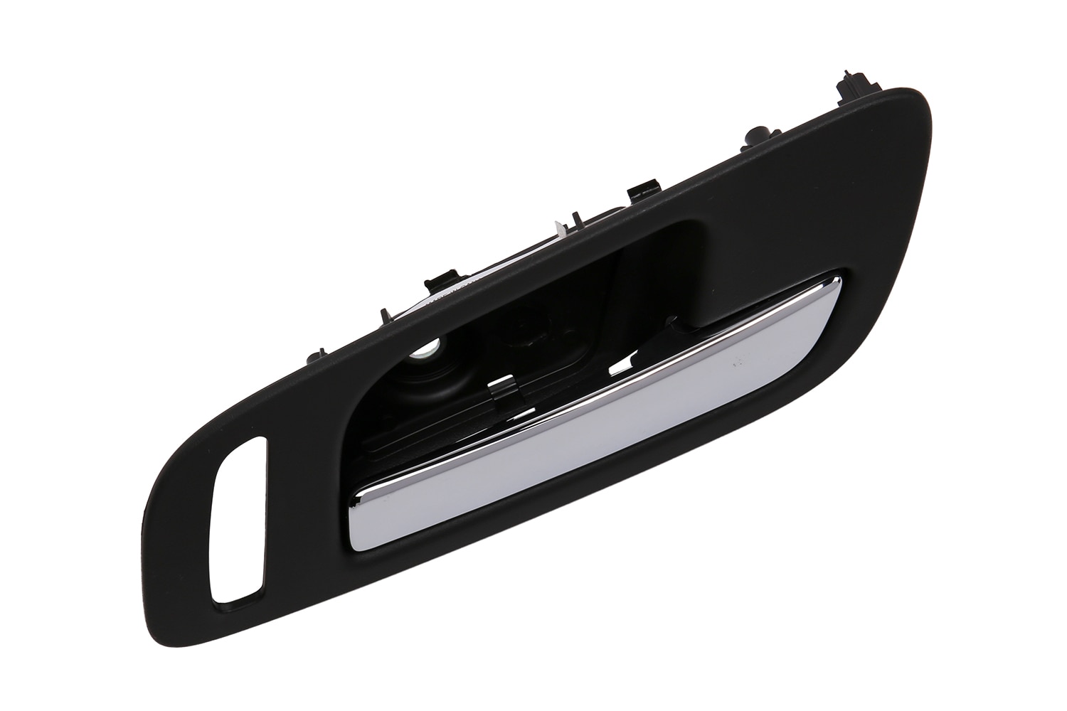 GM Genuine Parts Front Passenger Side Interior Door Handle in Ebony with Chrome Release Handle and Heated Seat Switch Hole