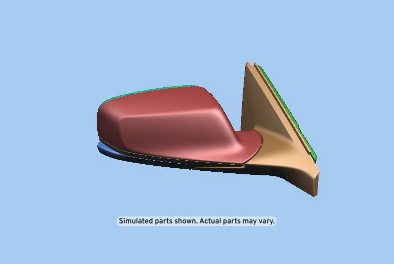 GM Genuine Parts Primed Passenger Side Mirror