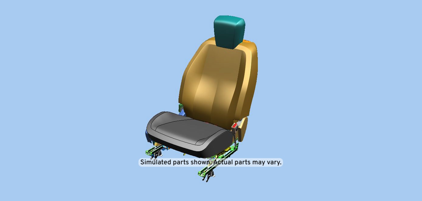 GM Genuine Parts Light Titanium Passenger Seat