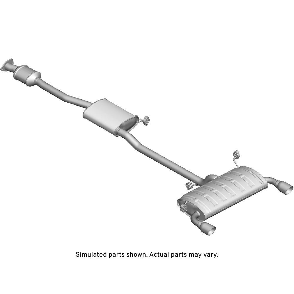 GM Genuine Parts Exhaust Muffler Assembly with Flange and Hangers
