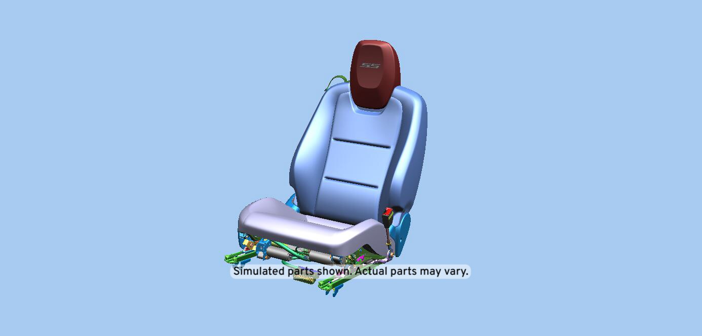GM Genuine Parts Jet Black Passenger Seat