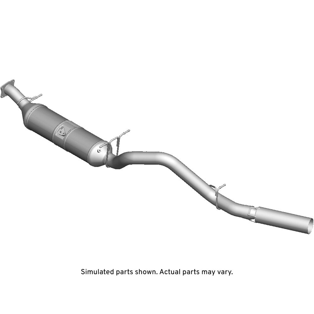 GM Genuine Parts Particulate Filter with Pipes, Vaporizer, Cooler, Flange, Hangers, Reducer, Reinforcements, and Label