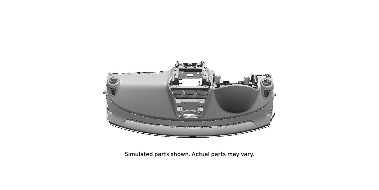 GM Genuine Parts Jet Black Instrument Panel Upper Trim Panel