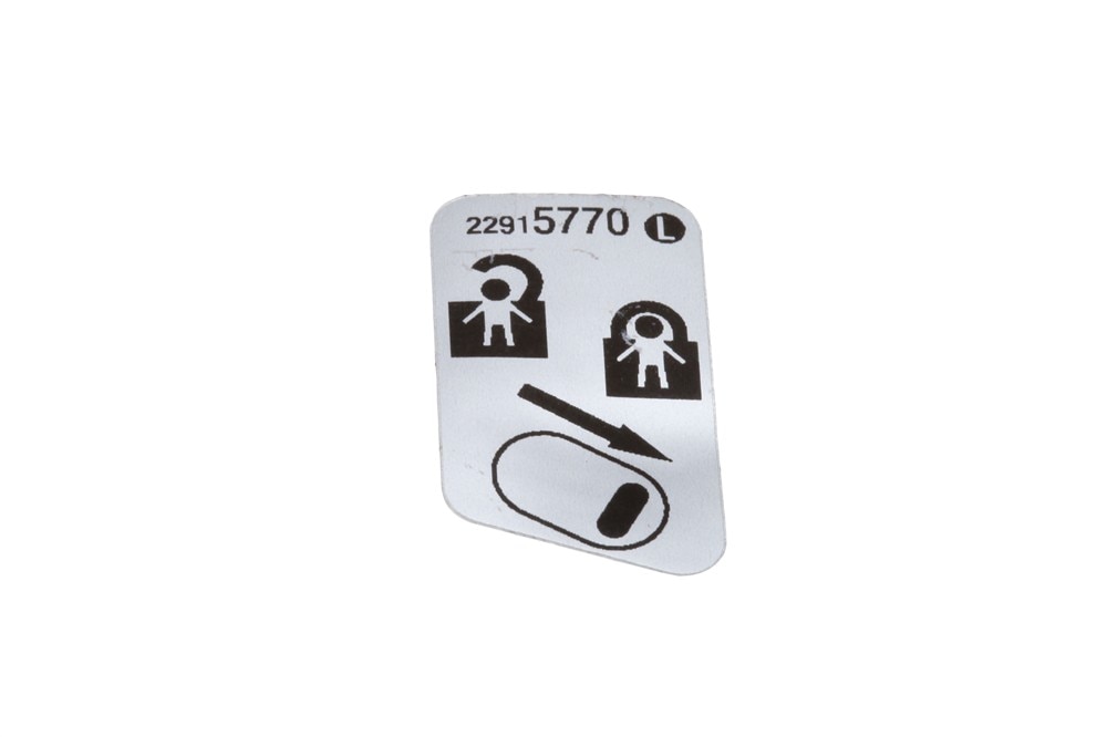 GM Genuine Parts Driver Side Child Security Lock Operating Instruction Label