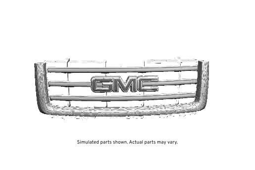 GM Genuine Parts Bright Chrome Front Grille with GMC Emblem and Clips
