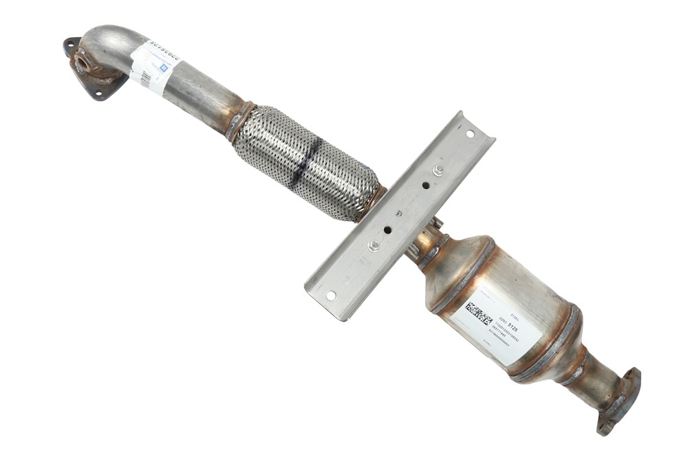 GM Genuine Parts Front Exhaust Pipe with 3-Way Catalytic Converter, Pipe, Flange, Bracket, Insulators, and Nut