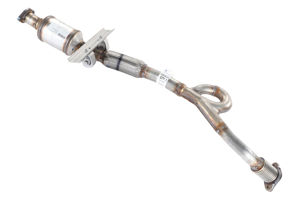 GM Genuine Parts Front Exhaust Pipe with 3-Way Catalytic Converter, Pipe, Flange, Bracket, Insulators, and Nut