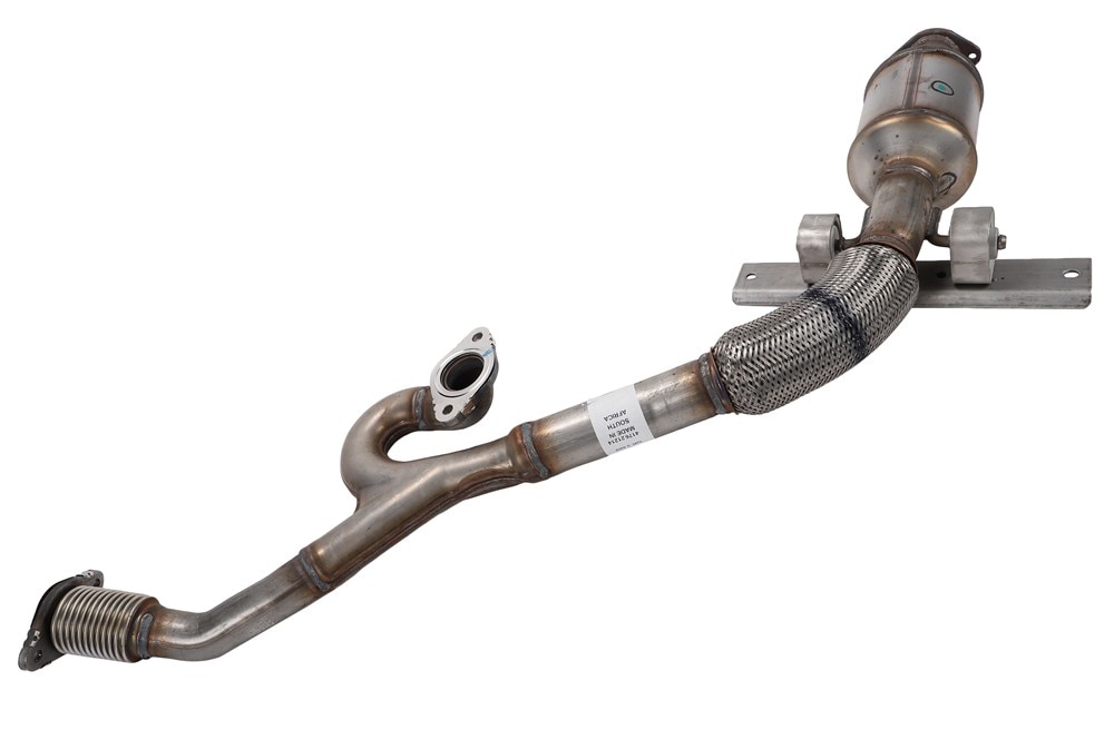 GM Genuine Parts Front Exhaust Pipe with 3-Way Catalytic Converter, Pipe, Flange, Bracket, Insulators, Hanger, and Nut