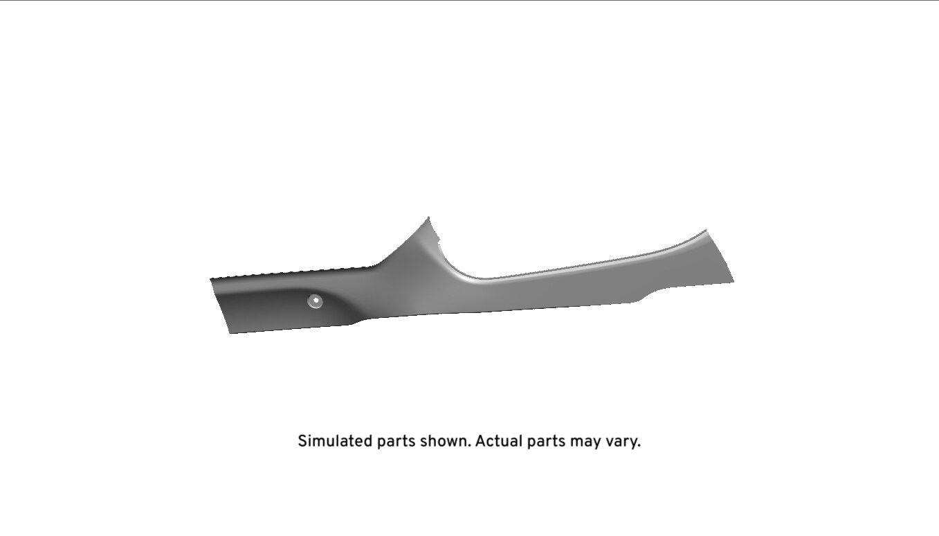 GM Genuine Parts Dark Ash Gray Front Passenger Side Floor Console Extension Panel