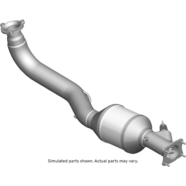 GM Genuine Parts Oxidation Catalytic Converter with Pipes, Vaporizer, Flange, Bushing, Hanger, Studs, Seal, and Label