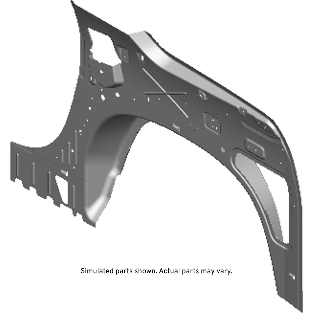 GM Genuine Parts Passenger Side Inner Lower Quarter Panel with Reinforcement and Plates