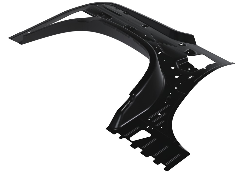 GM Genuine Parts Passenger Side Inner Lower Quarter Panel with Reinforcement and Plates