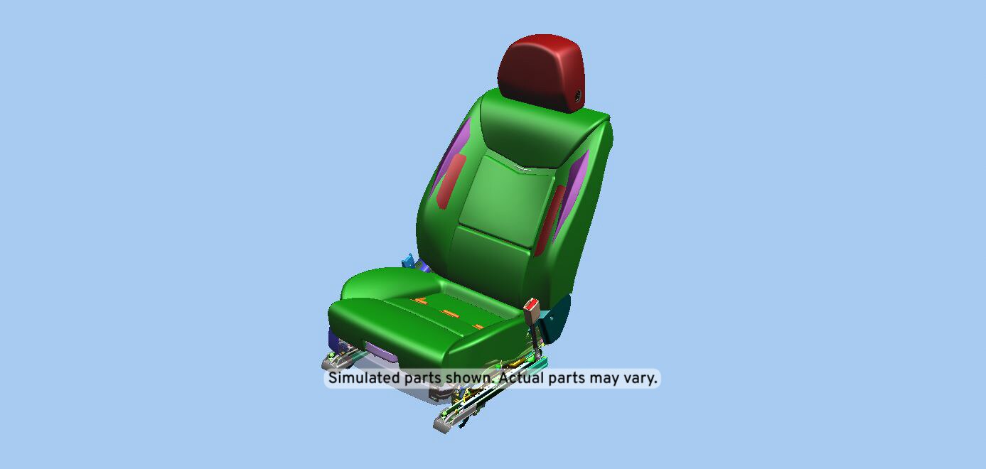 GM Genuine Parts Jet Black Passenger Seat