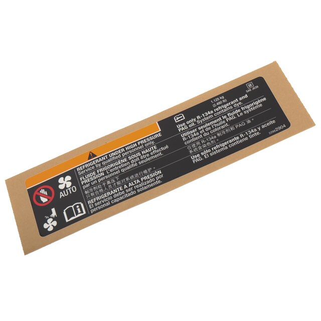 GM Genuine Parts Air Conditioning Refrigerant Charge Label