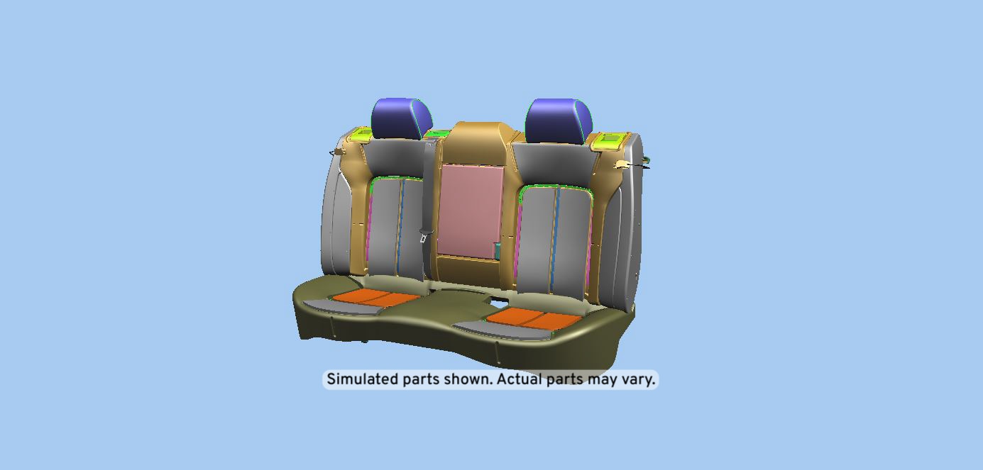 GM Genuine Parts Medium Titanium Rear Seat