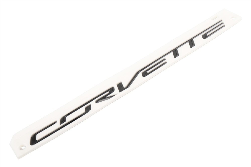 GM Genuine Parts Rear Deck Lid Corvette Name Plate in Carbon Flash with Adhesive