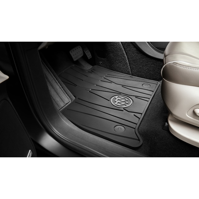 First-Row Premium All-Weather Floor Mats in Ebony with Buick Logo