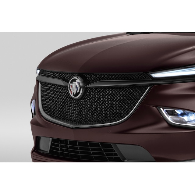 Grille in Black with Gloss Black Surround and Buick Tri-Shield Logo (for Vehicles without HD Surround Vision Camera)