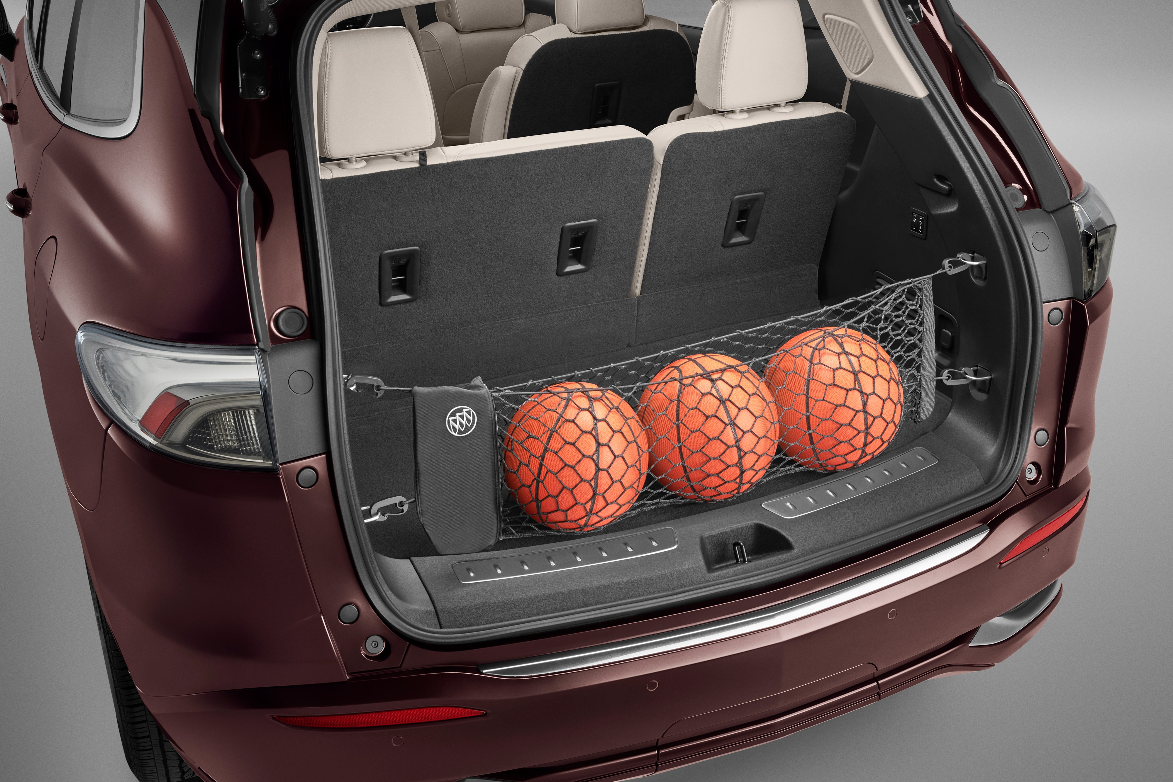 Vertical Cargo Net with Storage Bag featuring Buick Logo