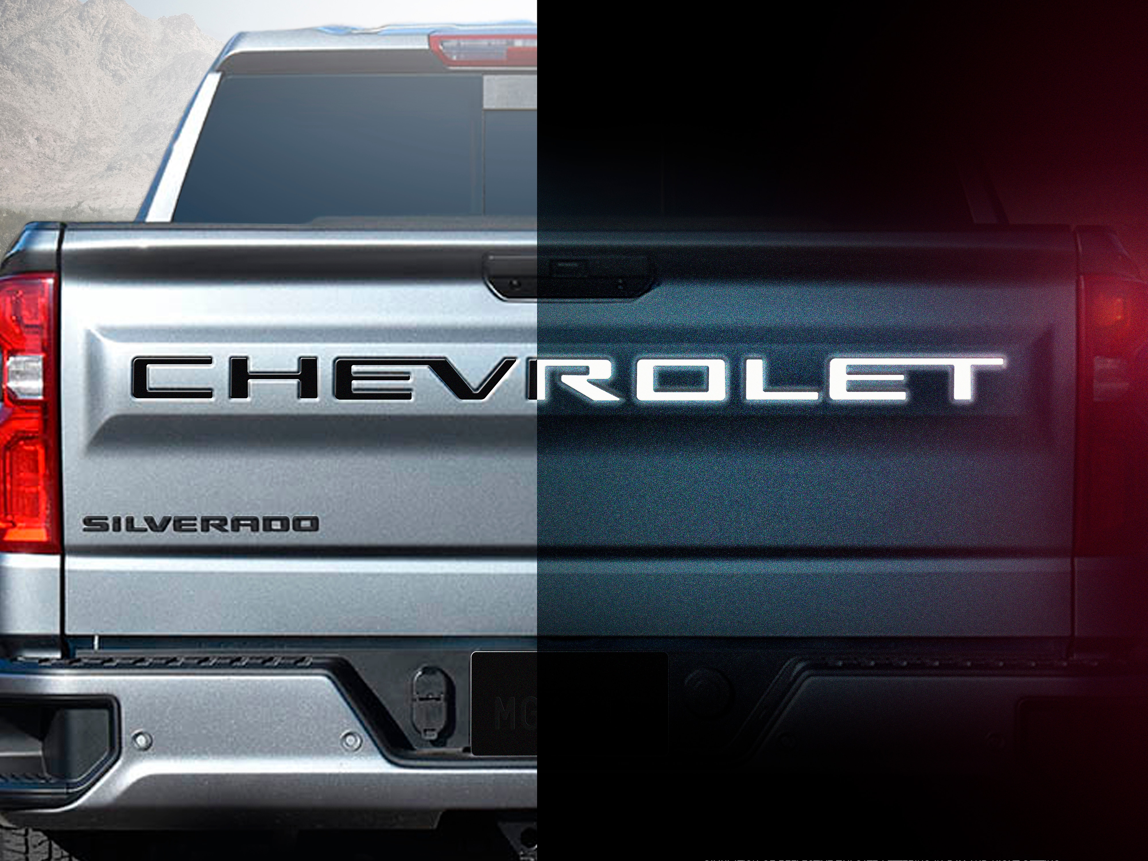 3-D Urethane Reflective CHEVROLET Tailgate Lettering in Gloss Black by Nox-Lux™ - Associated Accessories