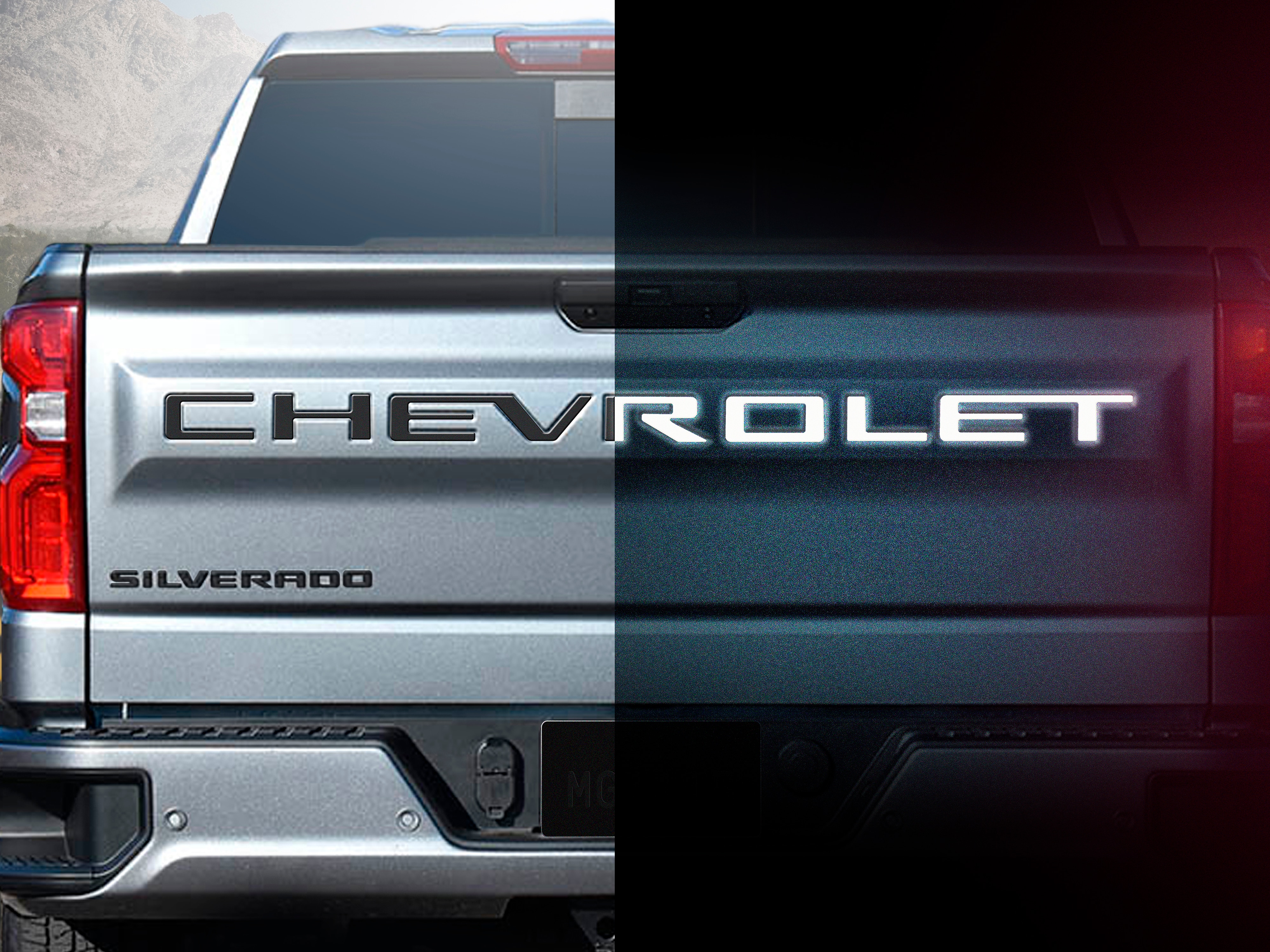 3-D Urethane Reflective CHEVROLET Tailgate Lettering in Matte Black by Nox-Lux™ - Associated Accessories