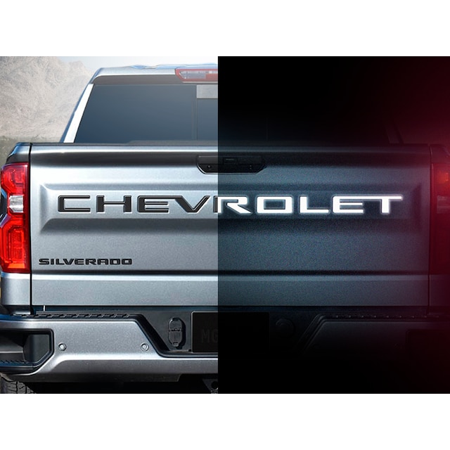 3-D Urethane Reflective CHEVROLET Tailgate Lettering in Matte Black by Nox-Lux™ - Associated Accessories