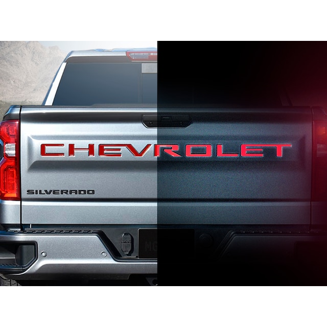 3-D Urethane Reflective CHEVROLET Tailgate Lettering in Gloss Red by Nox-Lux™ - Associated Accessories