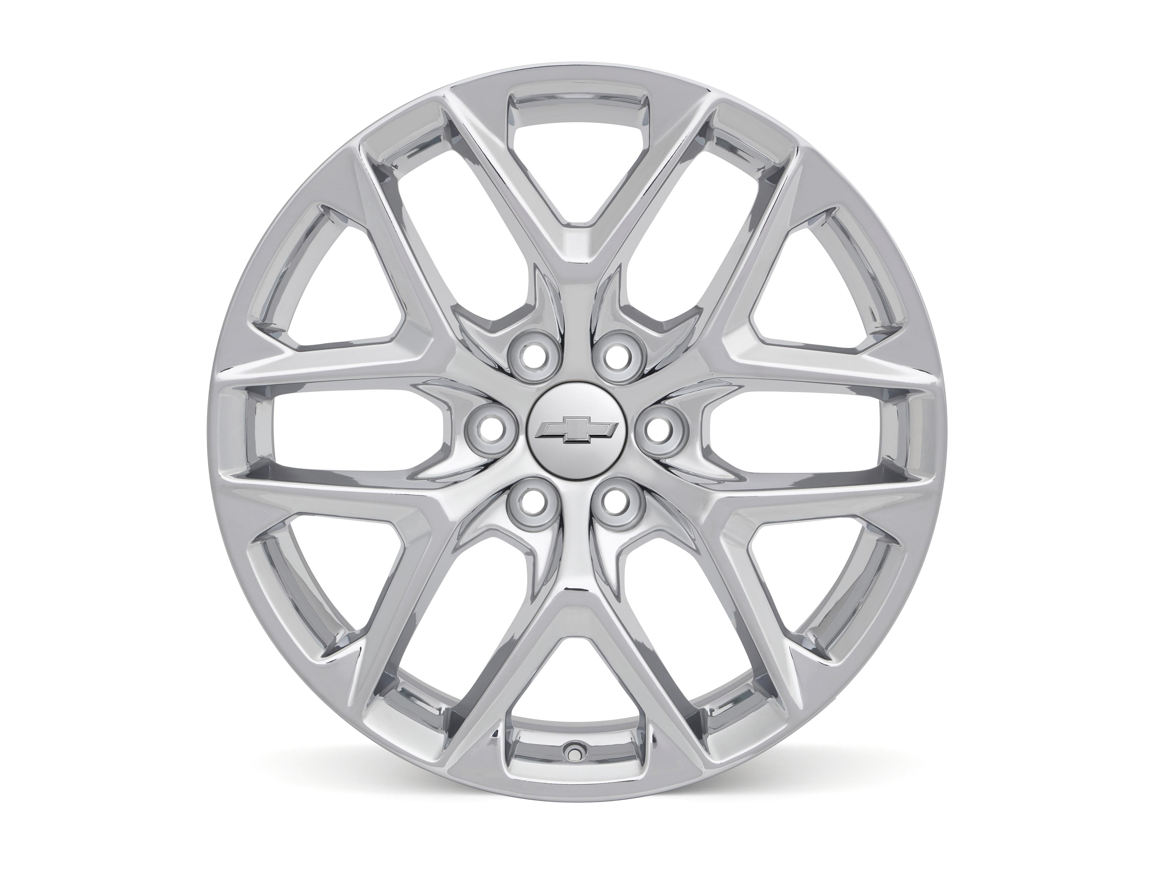 22x9-Inch Aluminum 6-Split-Spoke Wheel in Bright PVD