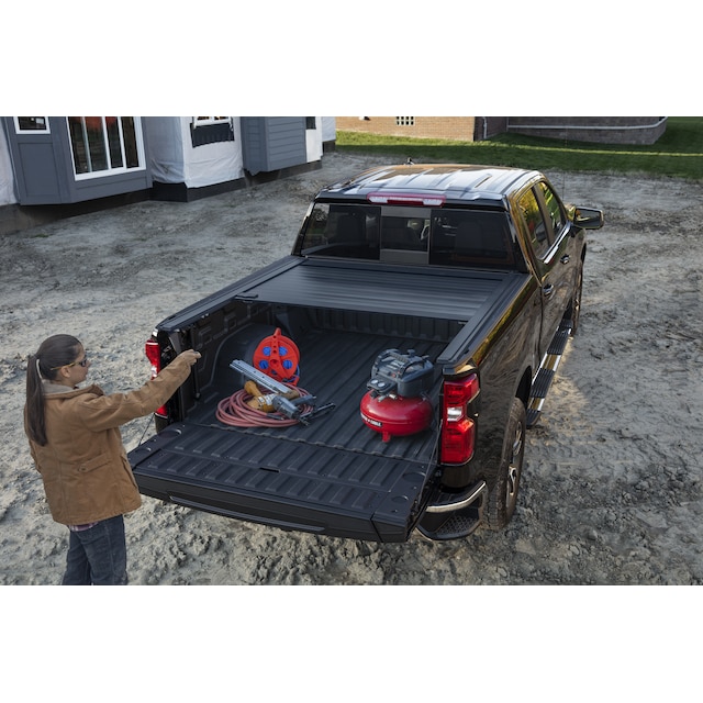 Short Bed Embark LS Power Retractable Truck Bed Cover in Black by Advantage® - Associated Accessories