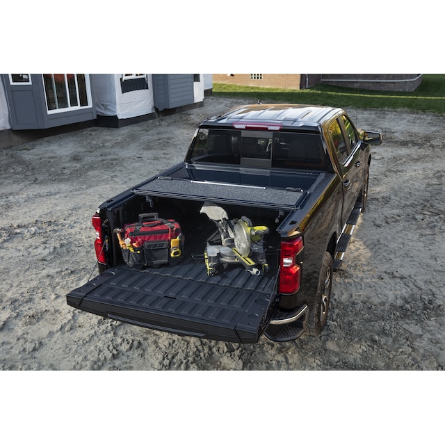 Short Bed Hard Folding Painted Tonneau Cover in Black by UnderCover™ - Associated Accessories