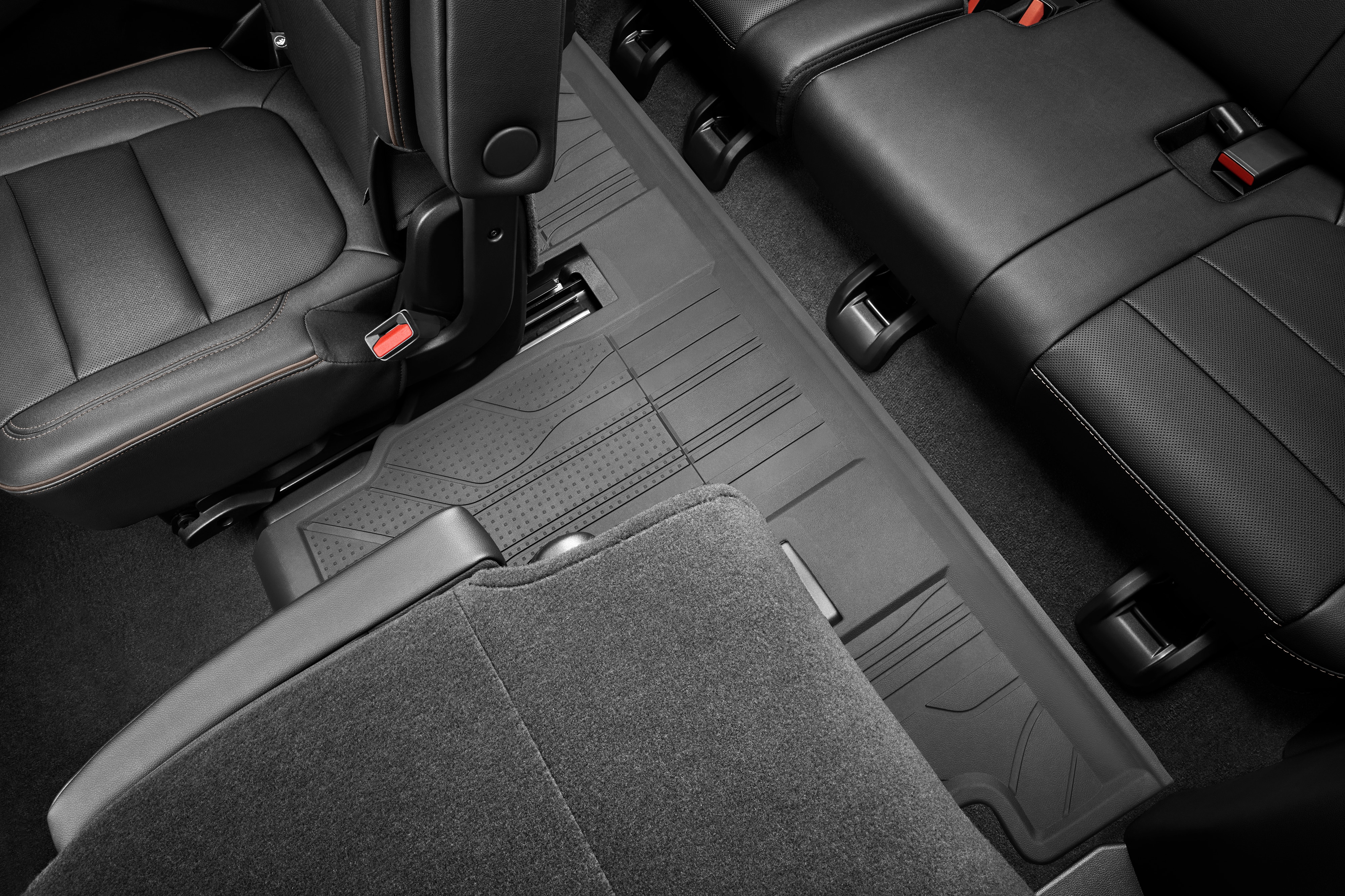 Third-Row One-Piece Premium All-Weather Floor Liner in Jet Black (for Models with Second-Row Captain's Chairs)