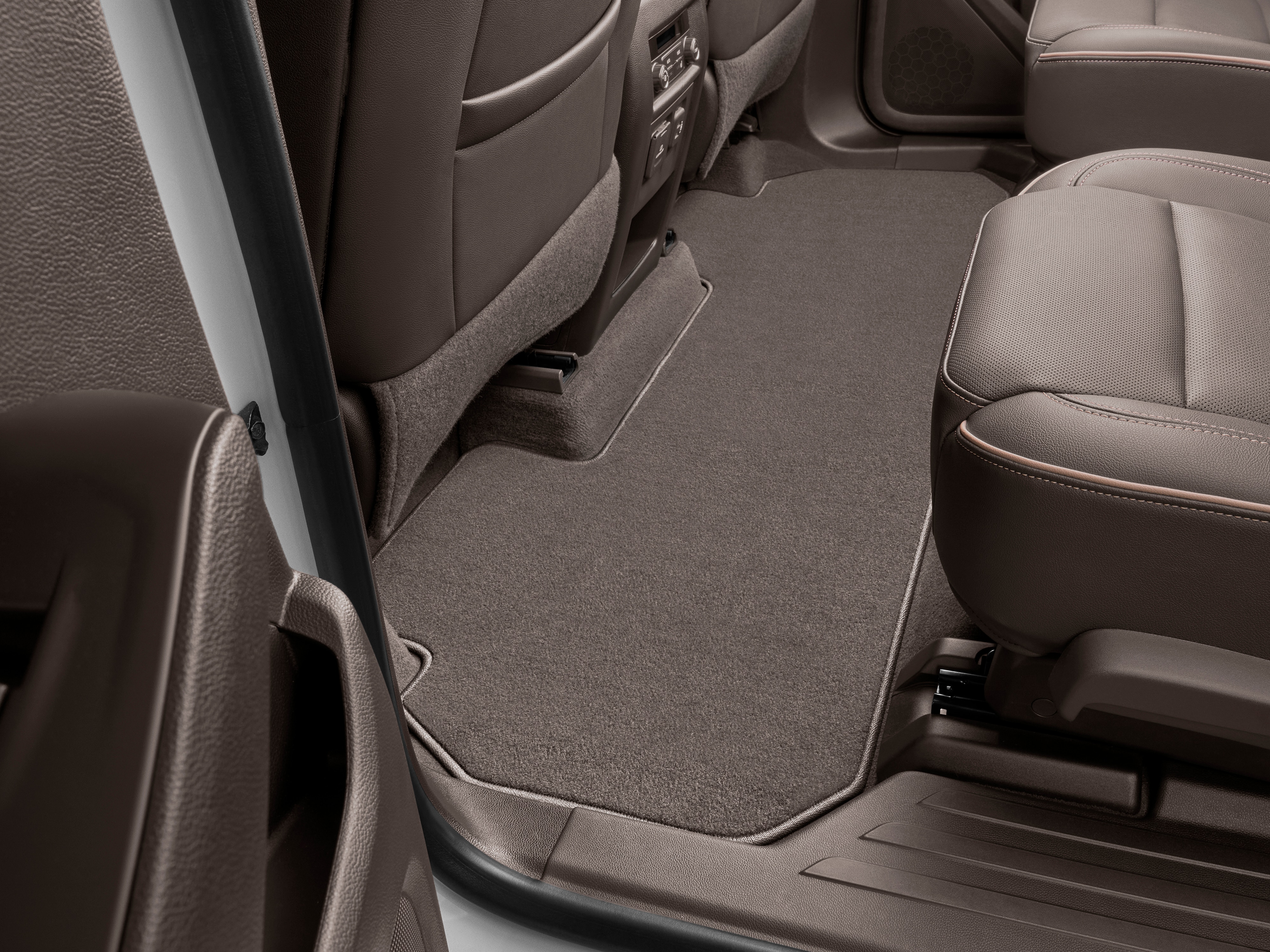 First-, Second- and Third-Row Carpeted Floor Mats in Dark Atmosphere (for models with Second-Row Captain's Chairs)