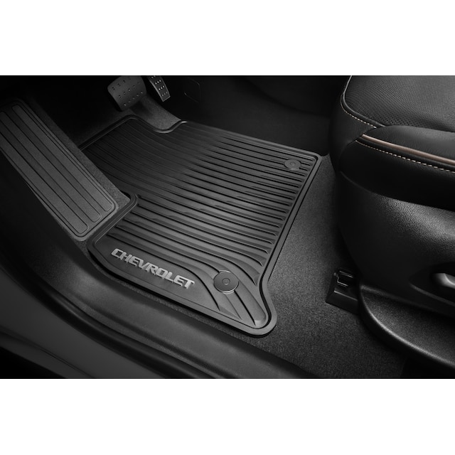 First-Row Premium All-Weather Floor Mats in Jet Black with Chevrolet Script