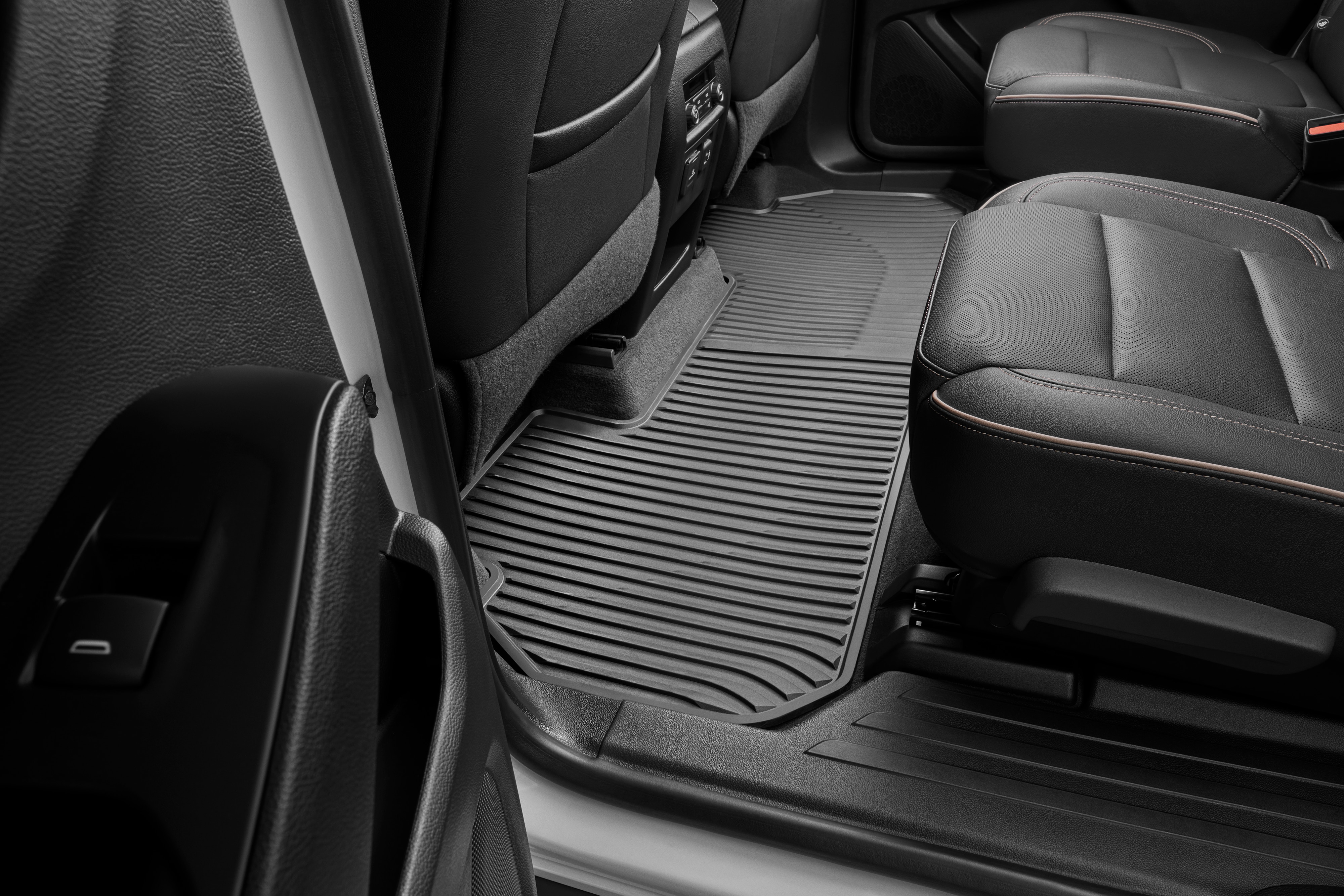 Second-Row One-Piece Premium All-Weather Floor Mat in Jet Black