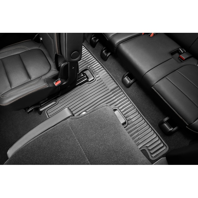 Third-Row One-Piece Premium All-Weather Floor Mat in Jet Black (for Models with Second-Row Captain's Chairs)