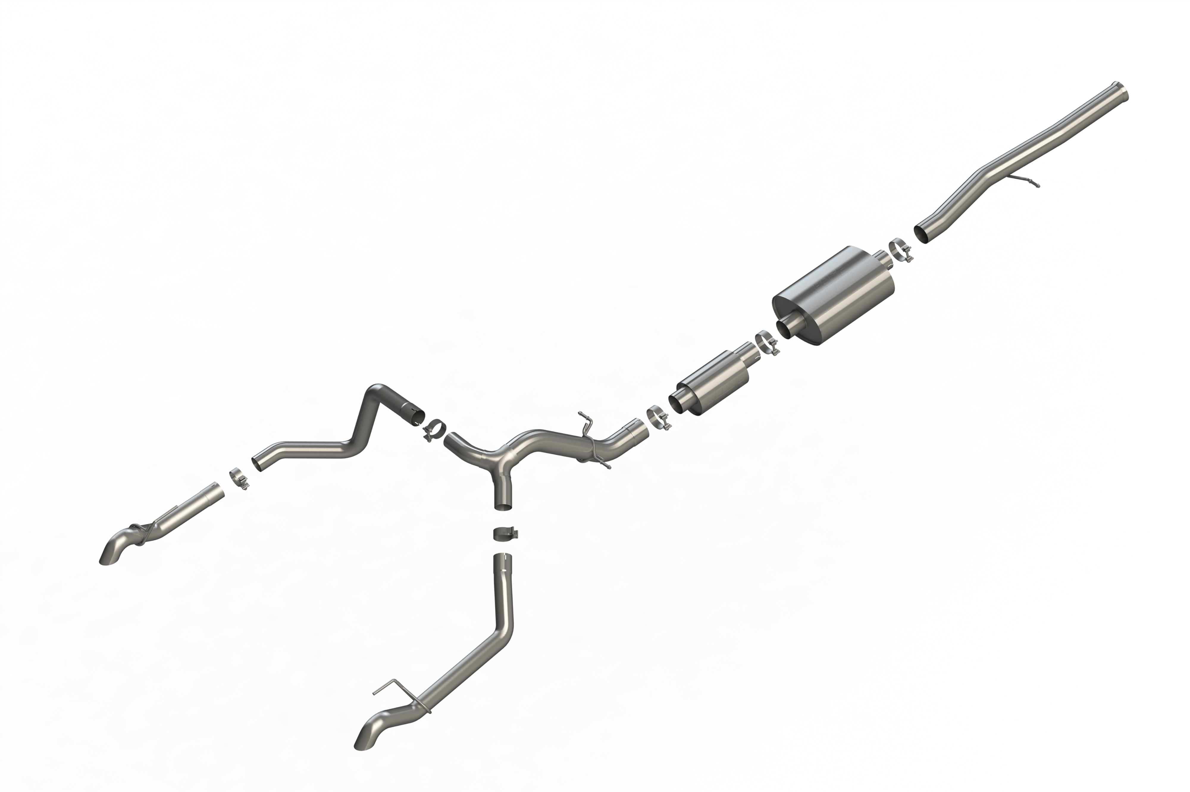 6.2L Cat-Back Dual Rear Exit Upgrade System for Short Wheel Base Models by Borla® - Associated Accessories