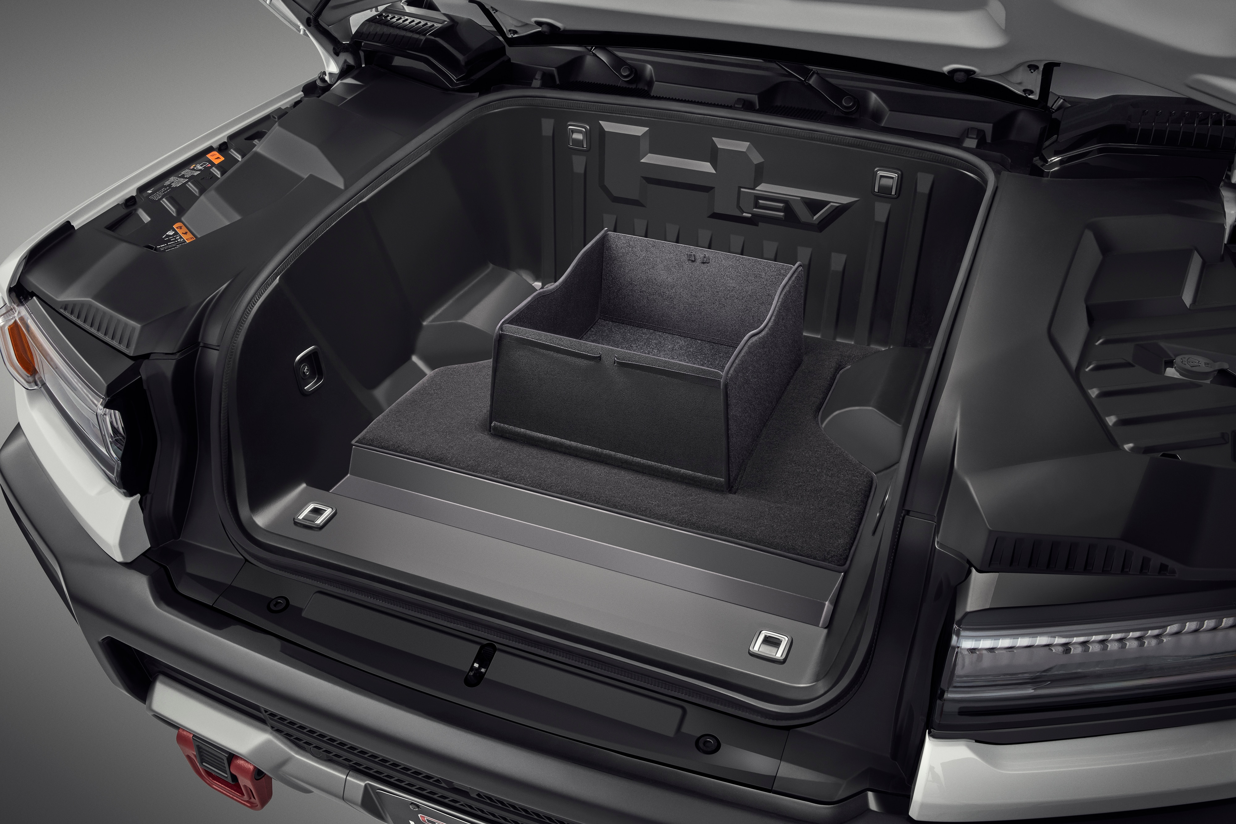 Carpeted Cargo Area Mat for eTrunk™ with Integrated Cargo Bin