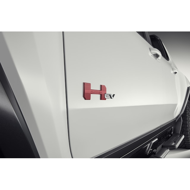 HUMMER EV Emblems in Performance Red