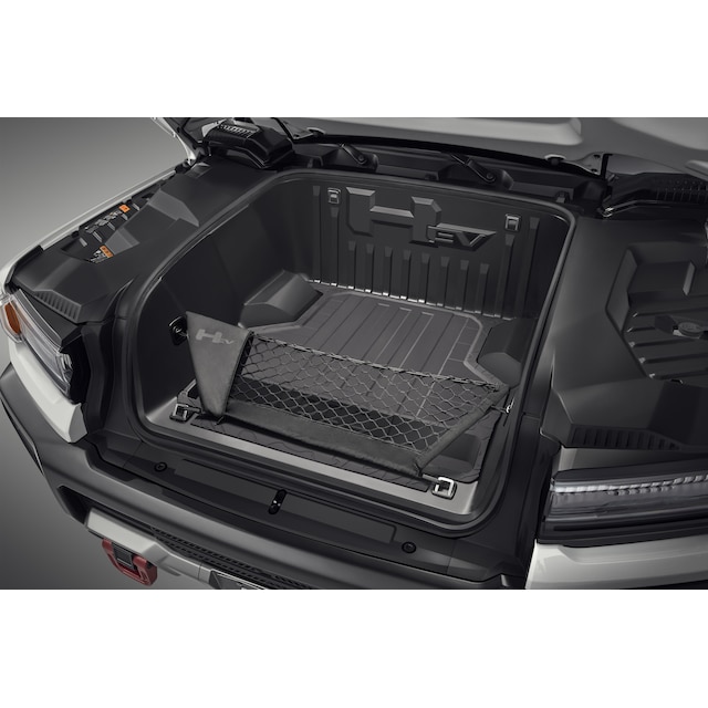 Vertical Cargo Net for eTrunk™ with Storage Bag featuring the GMC HUMMER EV Logo