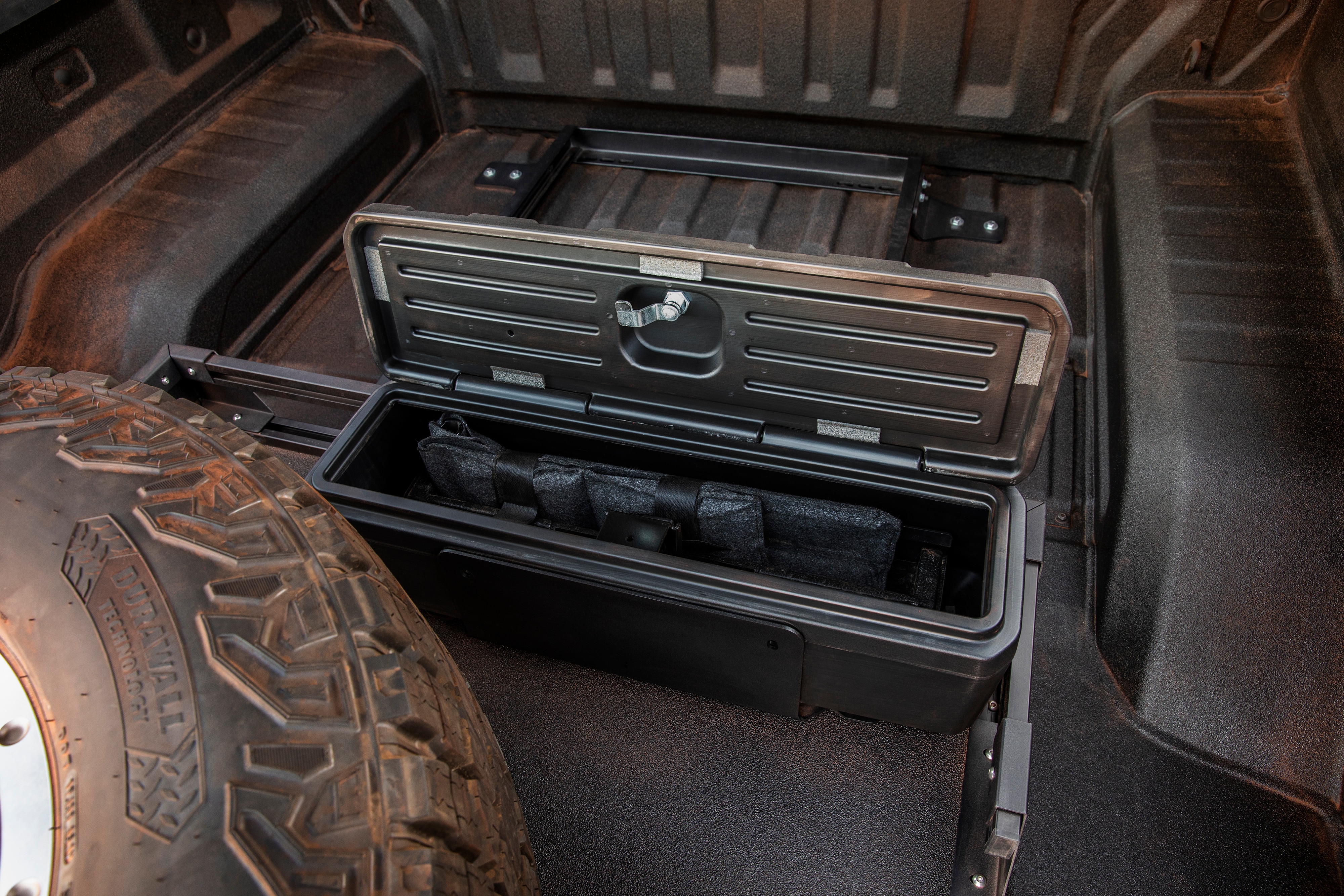 Tool Box for Spare Tire Jack and Tool Kit