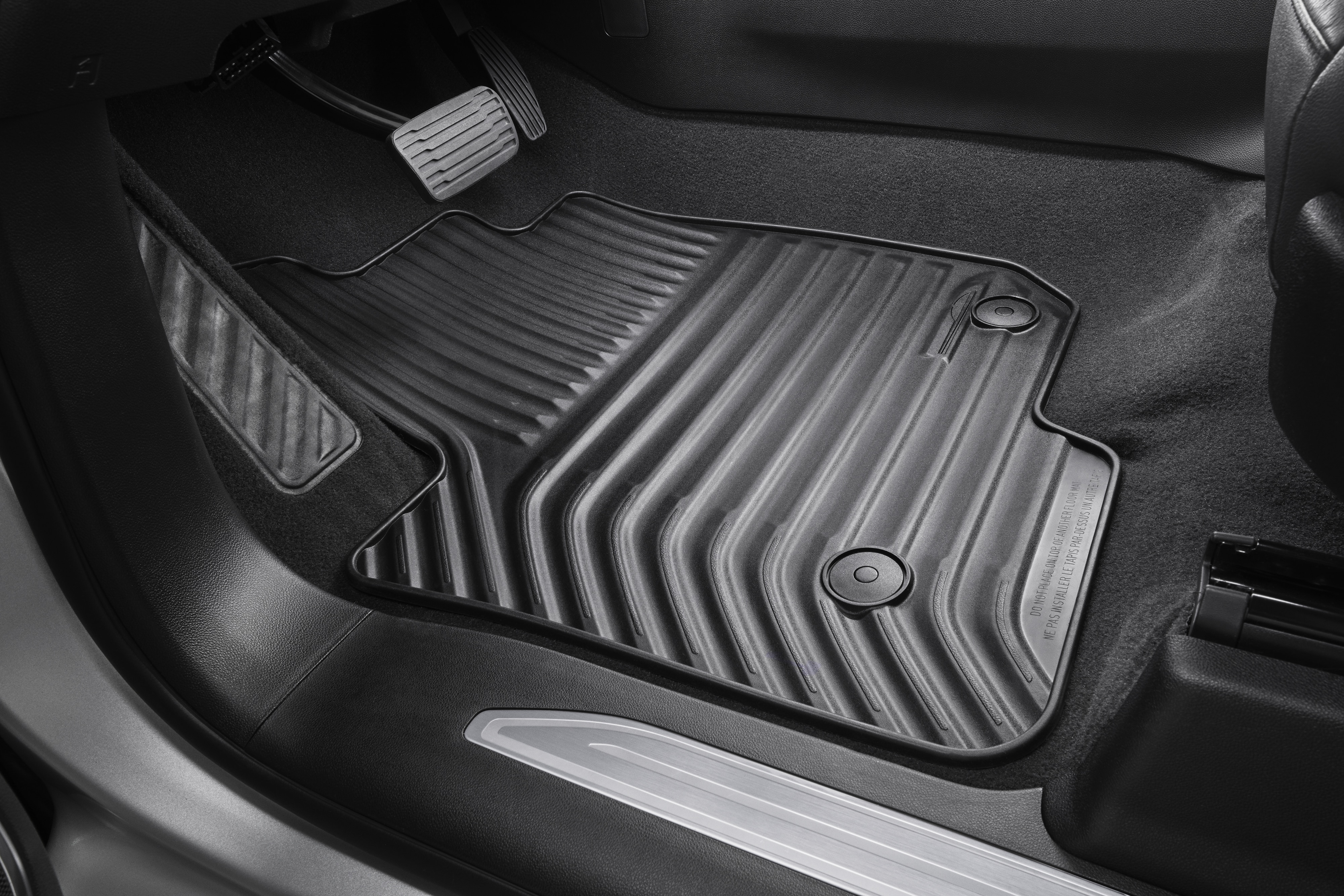 Crew Cab First- and Second-Row Premium All-Weather Floor Mats in Jet Black