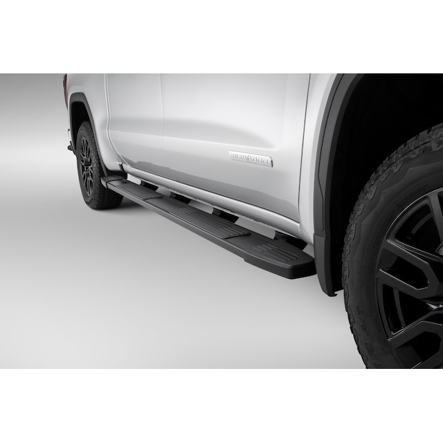 Crew Cab Short Bed 6-Inch Rectangular Wheel-to-Wheel Assist Steps in Black