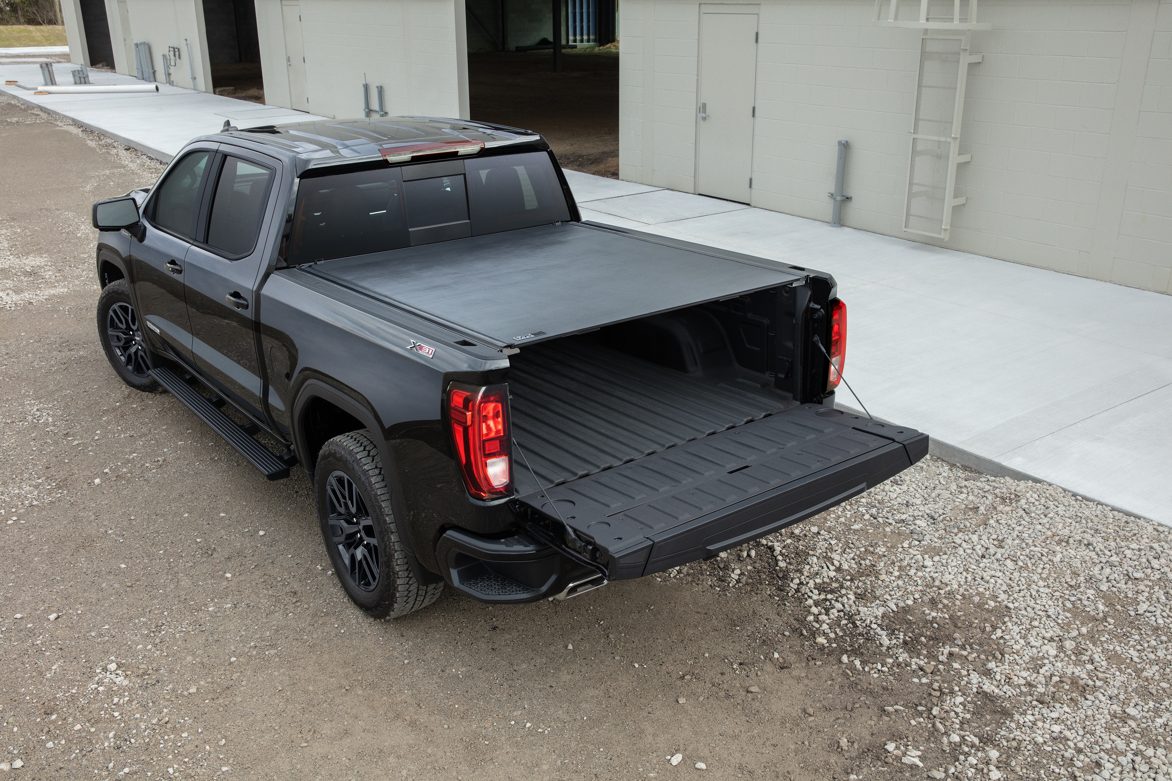 Short Bed Hard Rolling Truck Bed Cover in Black by Advantage® - Associated Accessories