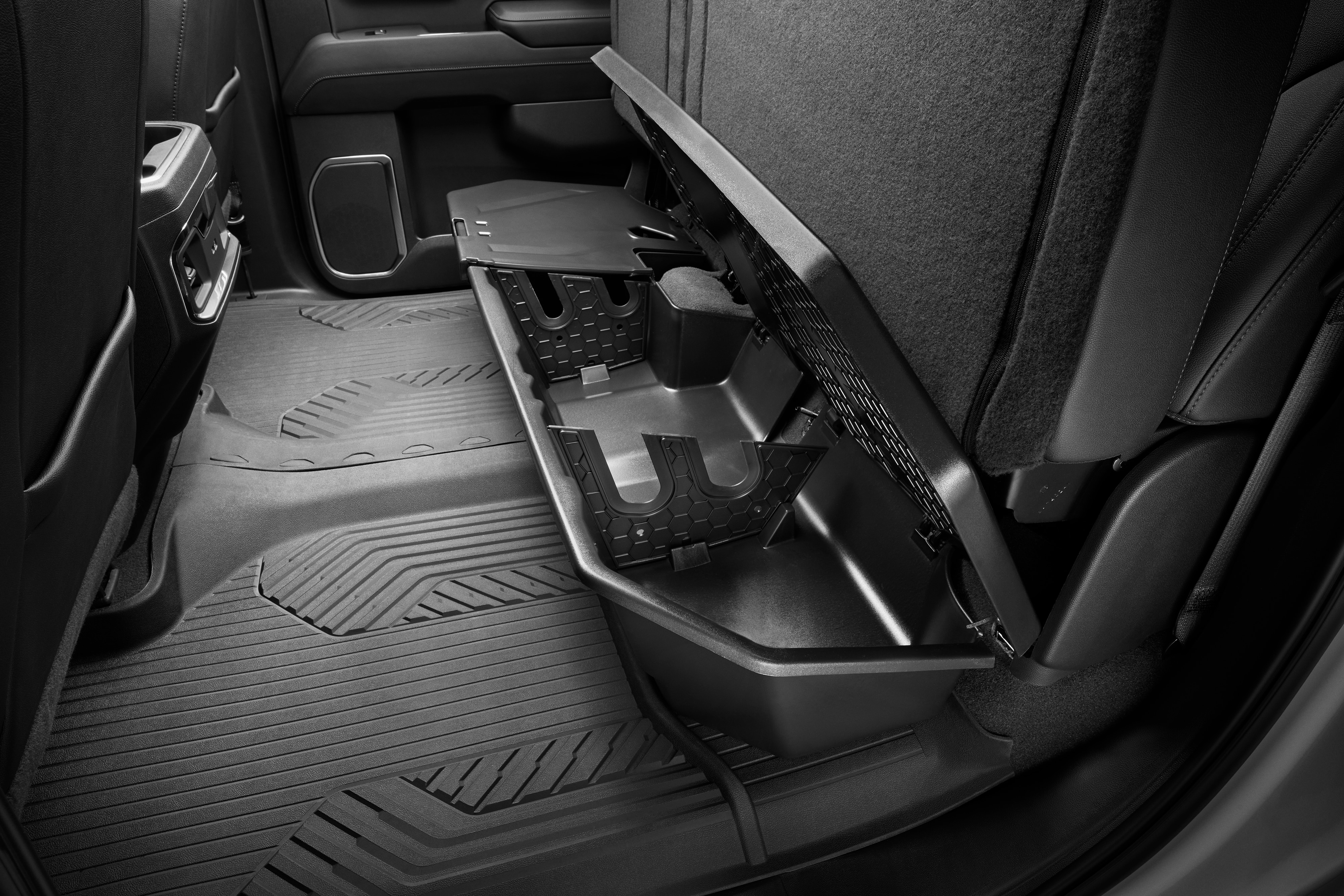 Crew Cab Underseat Lockable Storage Organizer in Black