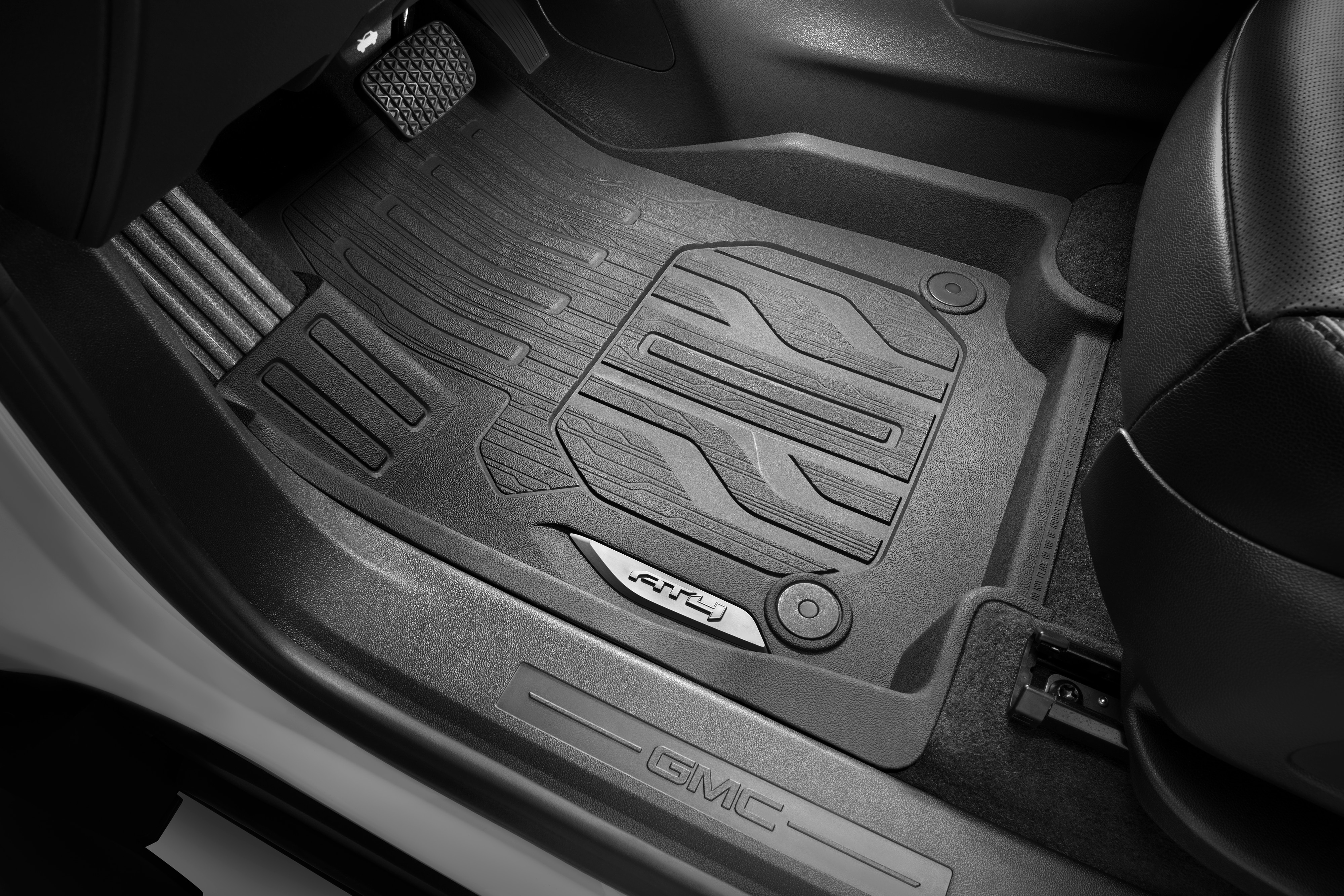 First-Row Premium All-Weather Floor Liners in Jet Black with AT4 Logo