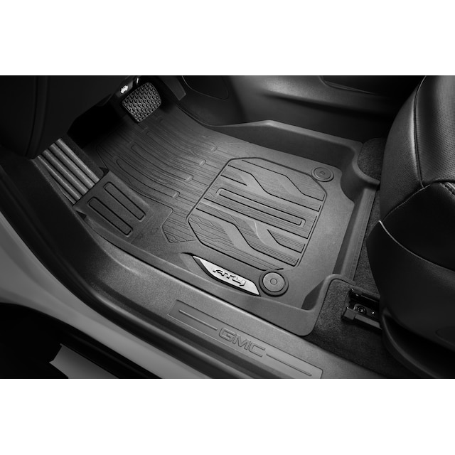 First-Row Premium All-Weather Floor Liners in Jet Black with AT4 Logo