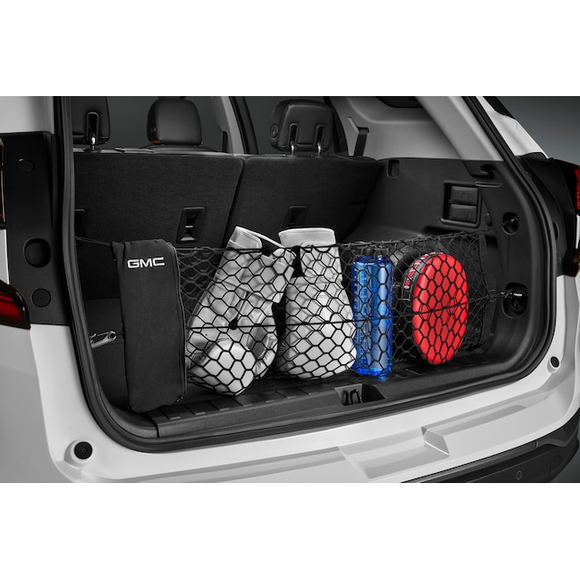 Vertical Cargo Net with Storage Bag featuring GMC Logo
